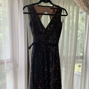BCBG BLACK SEQUIN OPEN BACK DRESS